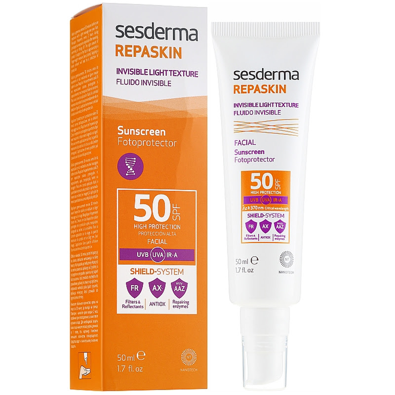 SESDERMA Repaskin Invisibl Light Text Fluid SPF50 - 50ml USA