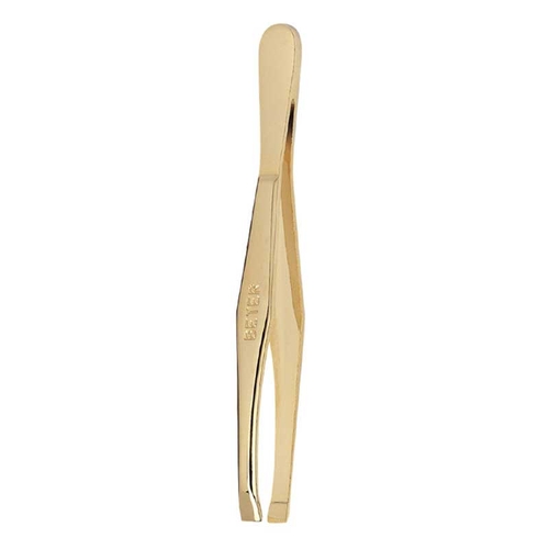 Golden Straight Tip Depilatory Tweezers