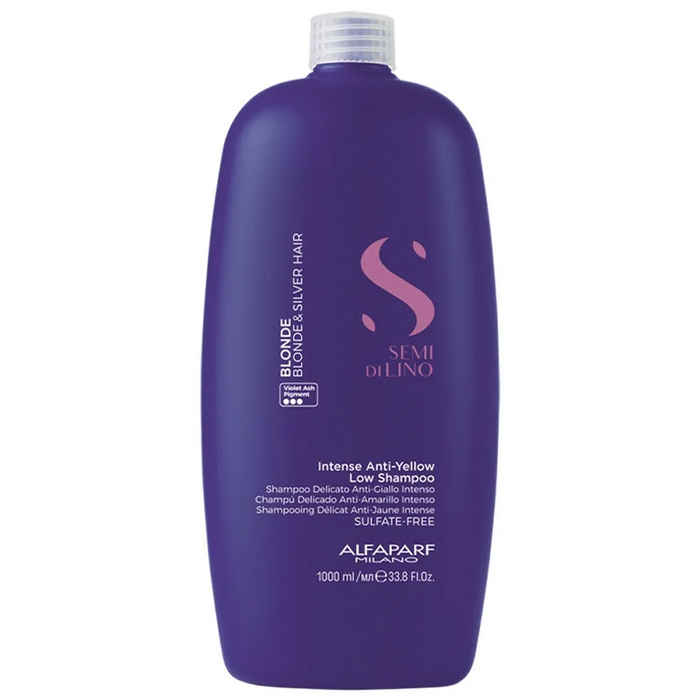 ALFAPARF - Semi Di Lino Blonde & Silver Low Shampoo 1000ml - 8022297133379