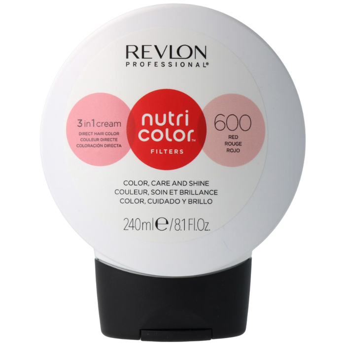 REVLON PROFESSIONAL - Nutri Color Filters 3IN1 Cream - 600 Red 240ml - 8007376047044