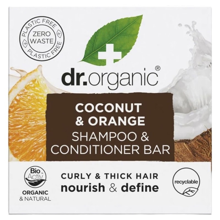 DR. ORGANIC - Coconut & Orange Shampoo Conditioner Bar - 75gr - 5060391847924