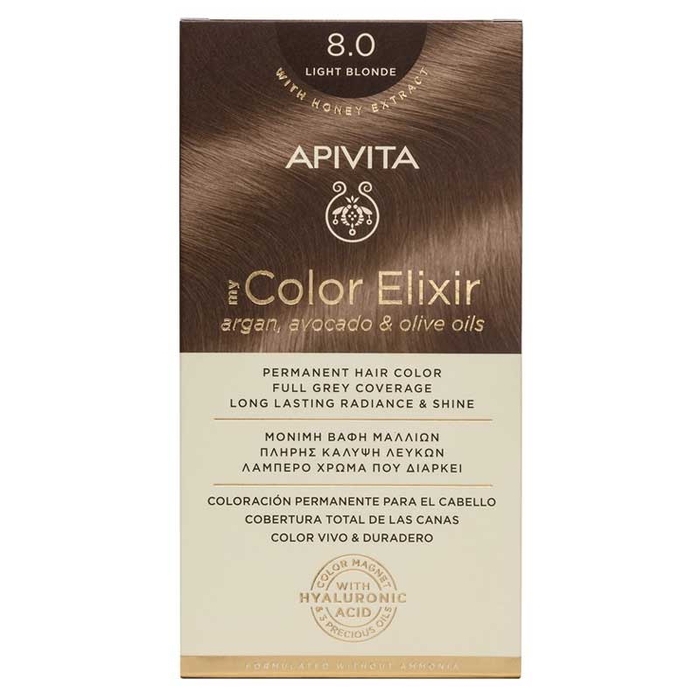 APIVITA - My Color Elixir - 8,0 - Light Blonde - kit - 5201279077020