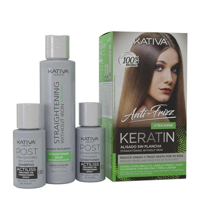 KATIVA - Keratin Anti-Frizz Straightening Kit - 3un - 7750075052949
