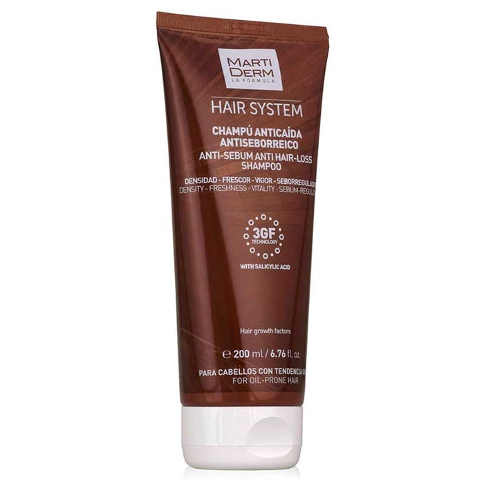 MARTIDERM - HairSystem Anti-Sebum Hair Loss Shampoo - 200ml - 8437015942100