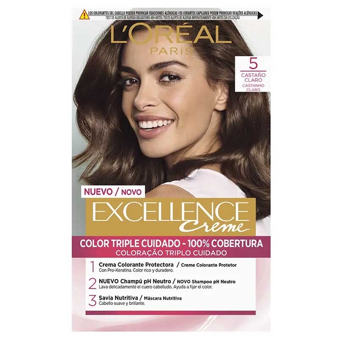 L'ORÉAL PARIS - Excellence Creme - 5 - Light Brown - 192ml - 8411300565045