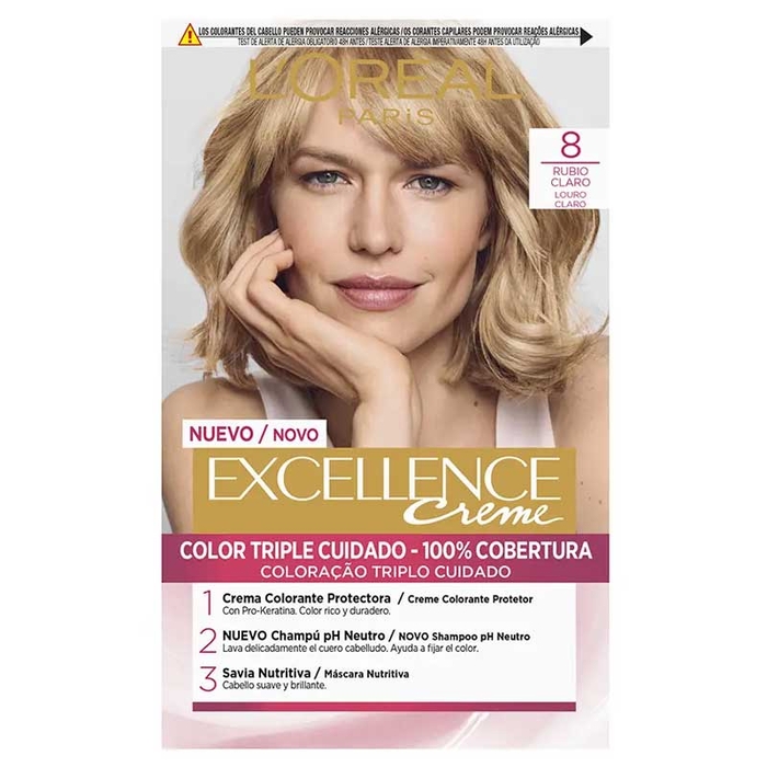L'ORÉAL PARIS - Excellence Creme - 8 - Light Blonde - 192ml - 8411300565076