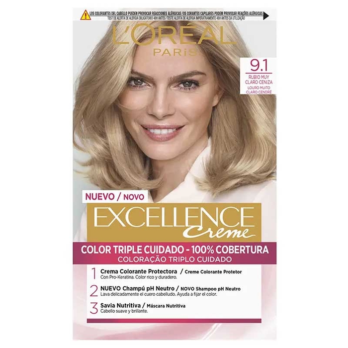 L'ORÉAL PARIS - Excellence Creme - 9.1 - Very Light Ash - 192ml - 8411300012686