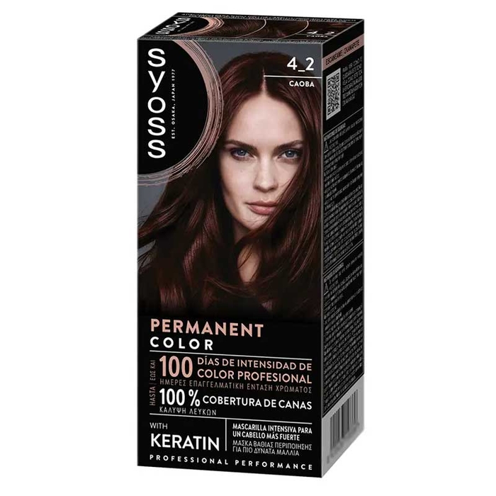 SYOSS - Syoss Permanent Color - 4_2 - Mahogany Red - 8410436158336