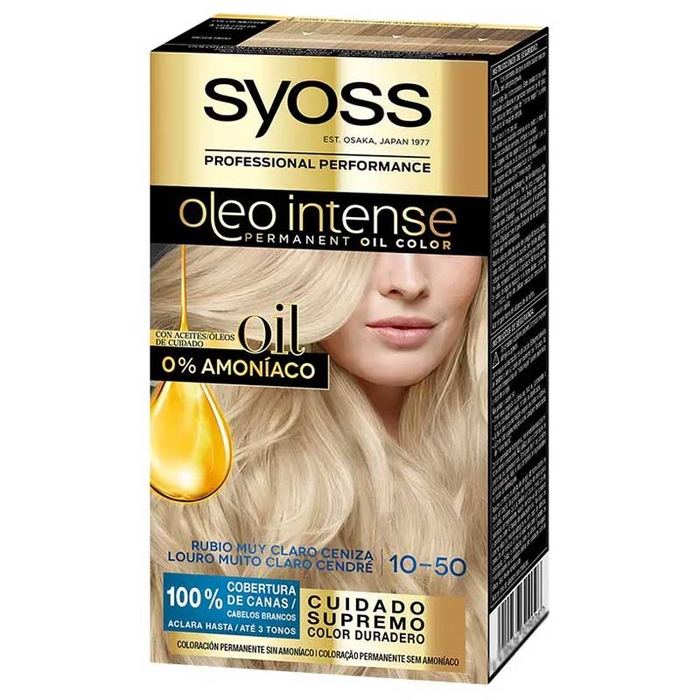 SYOSS - Oil Intense - 10-50 - Light Ashy Blond - 5un - 8410436329026