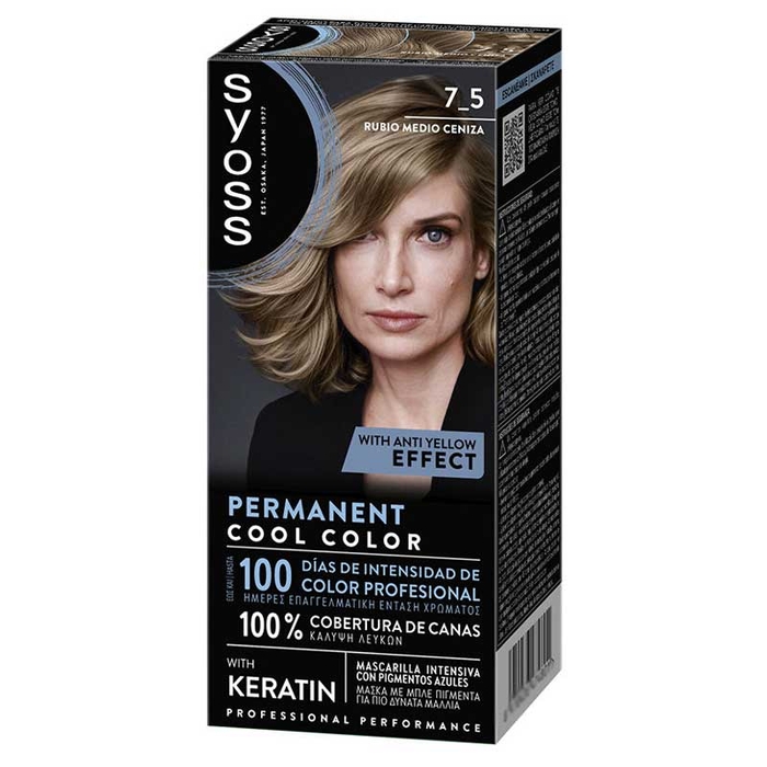 SYOSS - Permanent Cool Color - 9_5 White Ash Blond 1un - 8410436475204