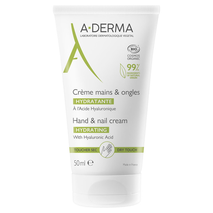 A-DERMA - Hand & Nail Cream Hydrating - 50ml - 3282770154276