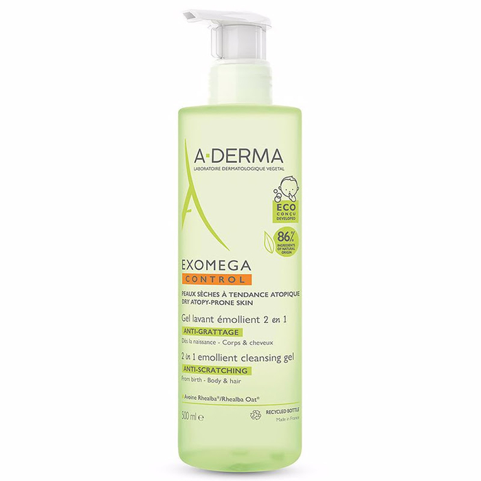 A-DERMA - Exomega Control 2in1 Cleansing Gel - 500ml - 3282770144314