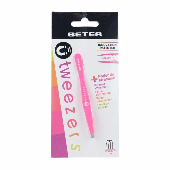 BETER - Straight Tip Magnetic Shaving Tweezers - 1un - 8412122099077
