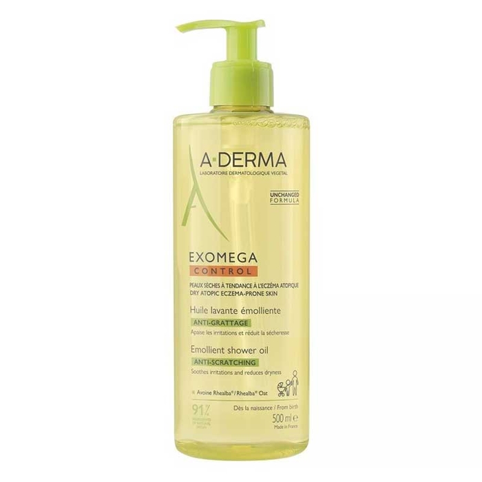 A-DERMA - Exomega Control Emollient Bath Oil - 500ml - 3282770393859