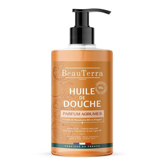BEAUTERRA - Huile de Douche Orange Mandarine - 750ml - 3770008167070