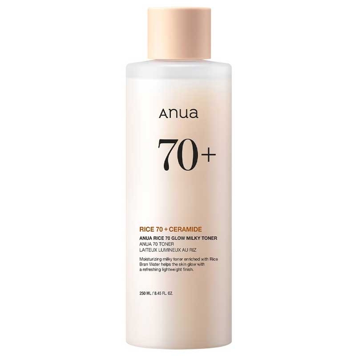 ANUA - Rice 70 + Ceramide Glow Milky Toner - 250ml - 8809640735455