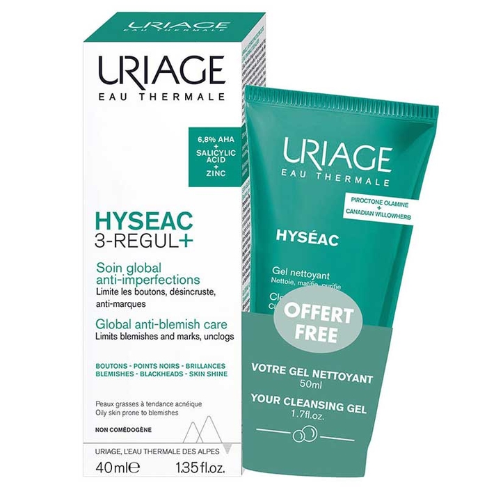 URIAGE - Hyseac 3-Regul + Cleansing Gel Pack - 3661434009907