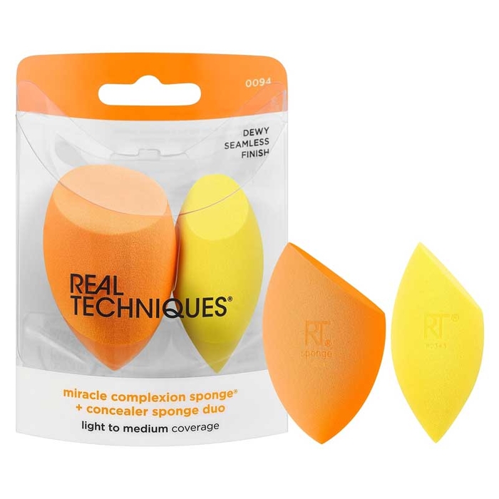 REAL TECHNIQUES - Miracle Complexion + Concelear Sponge Duo - 2un - 79625439403