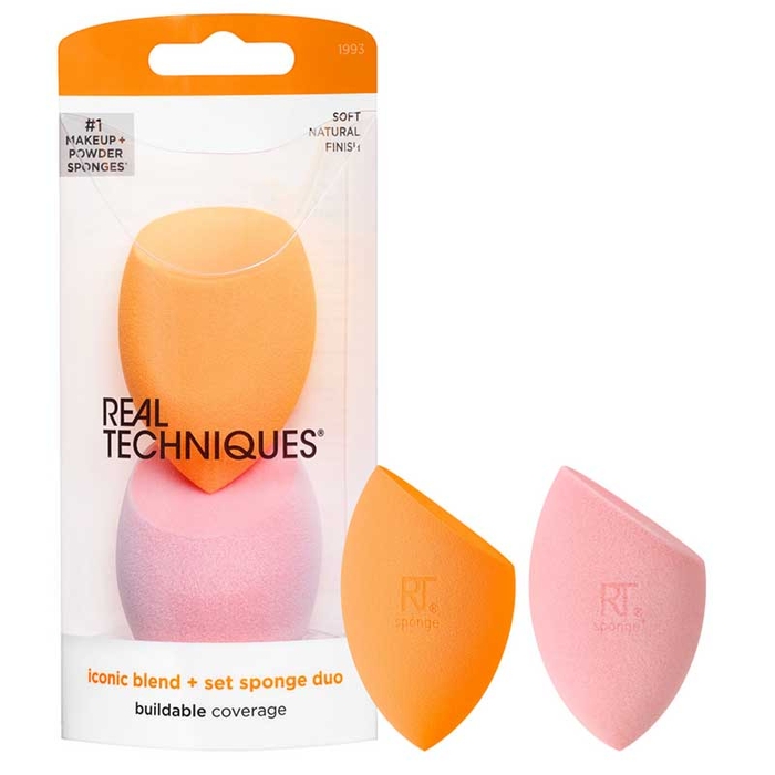 REAL TECHNIQUES - Iconic Blend + Set Sponge Duo - 2un - 79625019933
