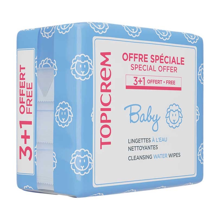 TOPICREM - Baby Cleansing Water Wipes Pack - 3700281705591