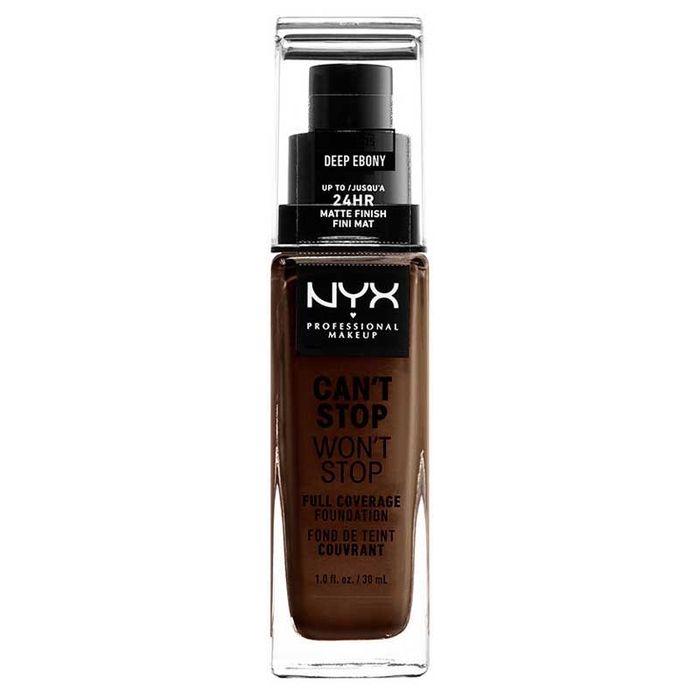 NYX - Cant Stop Wont Stop Foundation -Deep Ebony 30ml - 800897181284