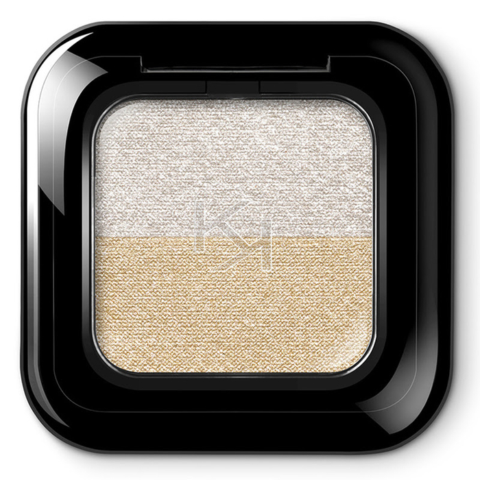 KIKO MILANO - Bright Duo Eyeshadow - 01 Metal White/True Gold - 8059385009384
