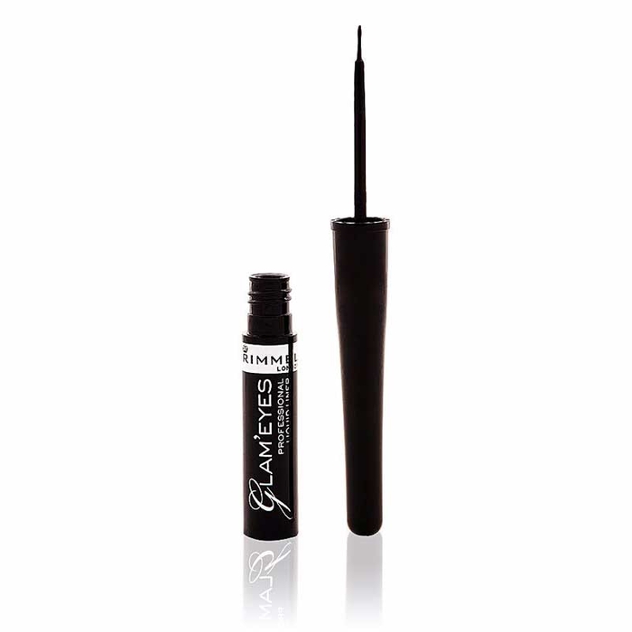 RIMMEL LONDON - Glam Eyes Liquid Eyeliner - Black - 9gr - 3607344174083