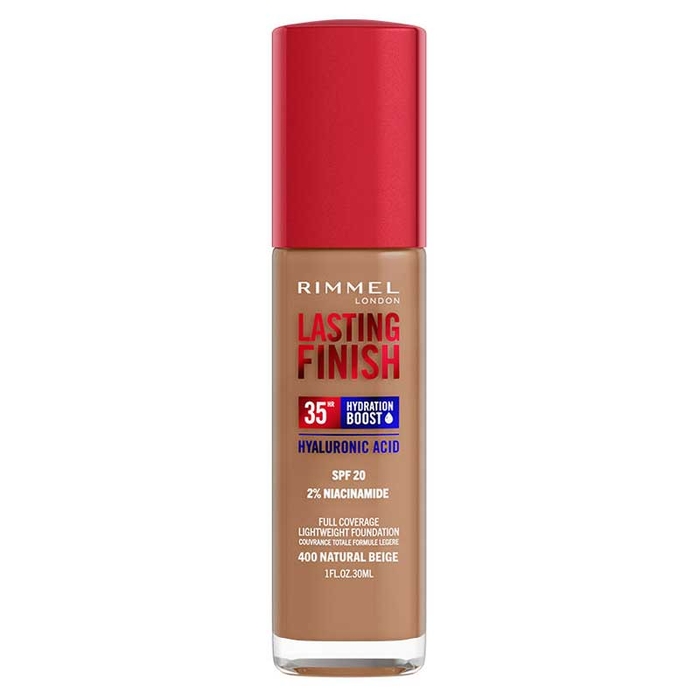 RIMMEL LONDON - Lasting Finish Found SPF20 - 400 Natural Beige - 3616304825187