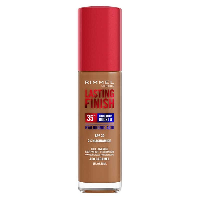 RIMMEL LONDON - Lasting Finish Found SPF20 - 450 Caramel - 30ml - 3616304825248