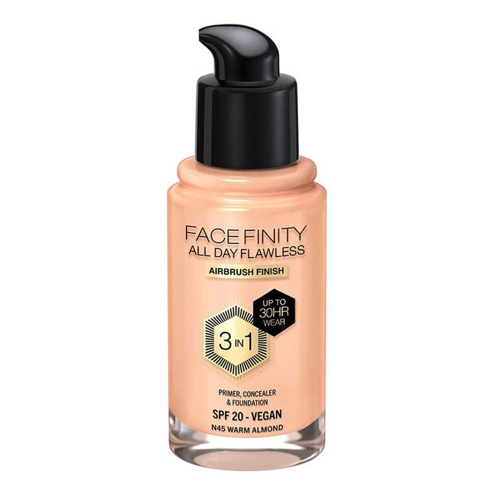 MAX FACTOR - Facefinity Flawless Found- N45-Warm Almond- 30ml - 3616303999353