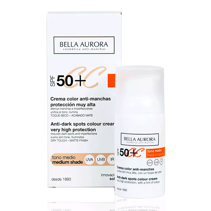 BELLA AURORA - CC Cream Anti Dark Spots SPF50+-Tono Medio 30ml - 8413400004110