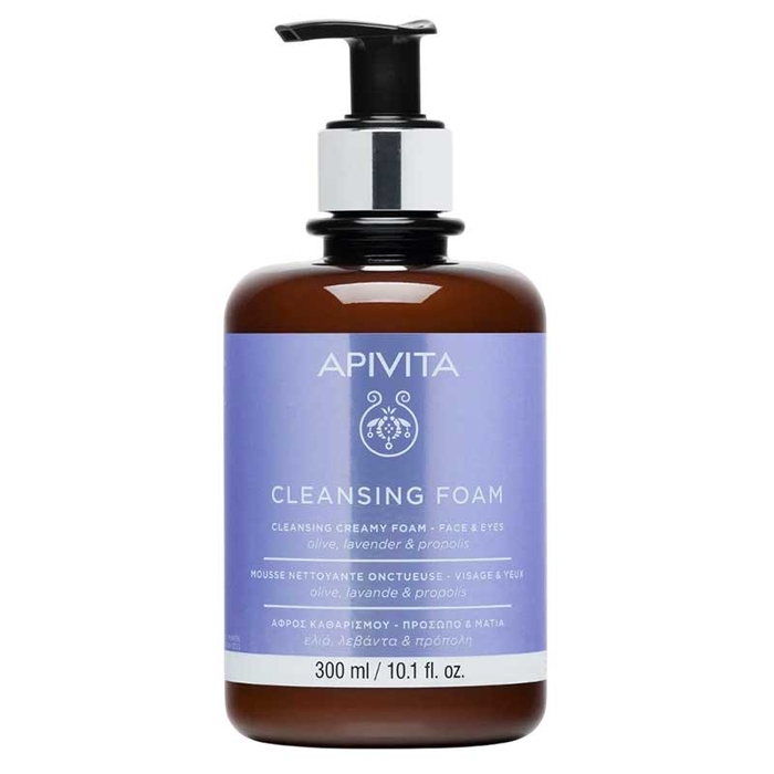APIVITA - Cleansing Creamy Foam - Face & Eyes - 300ml - 5201279108236