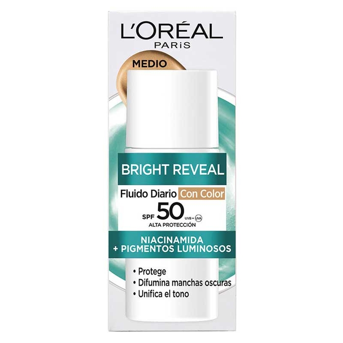 L'ORÉAL PARIS - Bright Reveal Fluid Tinted SPF50+ - Bronze 50ml - 3600524186999