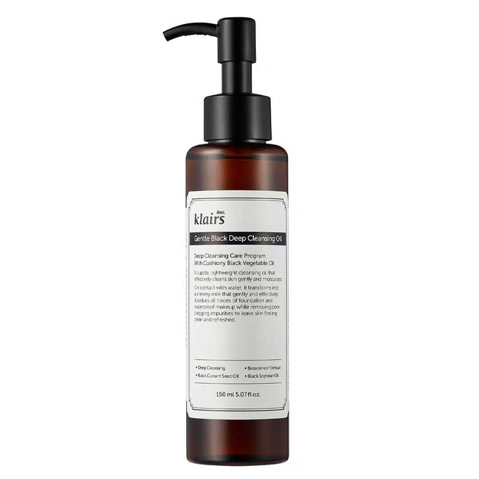 KLAIRS - Gentle Black Deep Cleansing Oil - 150ml - 8809115025937