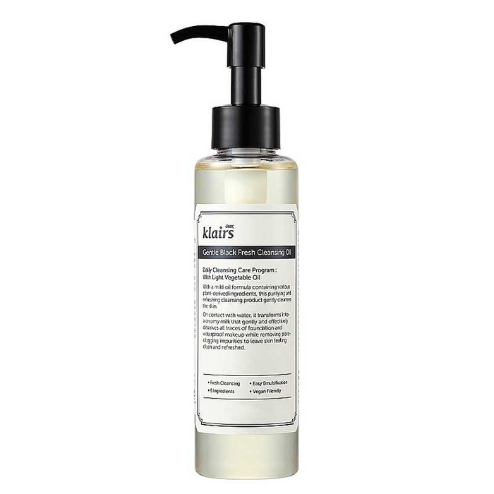 KLAIRS - Gentle Black Fresh Cleansing Oil - 150ml - 8809572890994