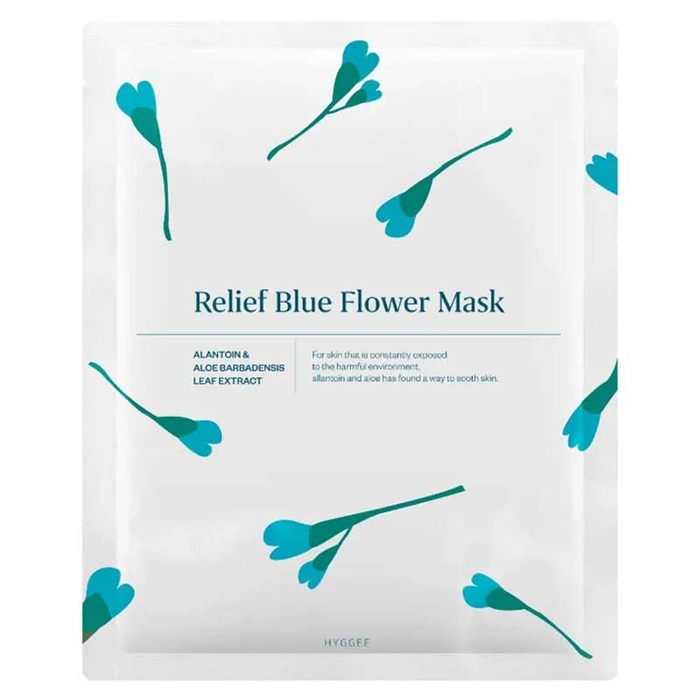 HYGGEE - Relief Blue Flower Mask - 35ml - 8809511987365