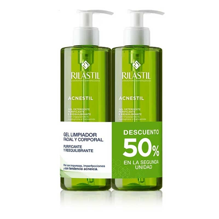 RILASTIL - Acnestil Purifying Cleansing Gel - 2x400ml - 8428749003922