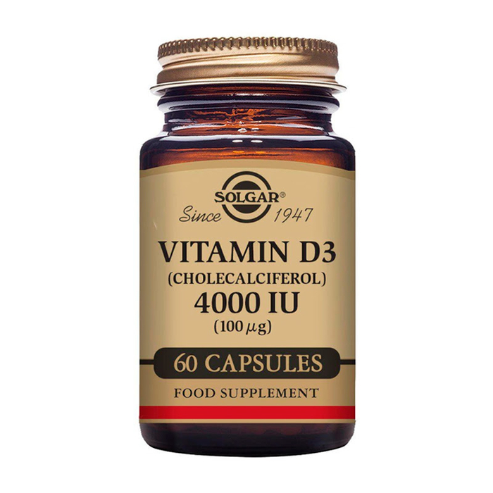 SOLGAR - Vitamin D3 4000 IU (100mcg) - 60un - 033984003866