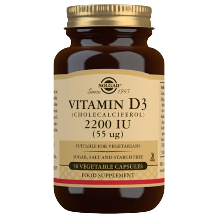 SOLGAR - Vitamin D3 2200 IU - 50un - 33984033160