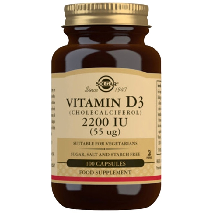SOLGAR - Vitamin D3 2200 IU - 100un - 33984033177