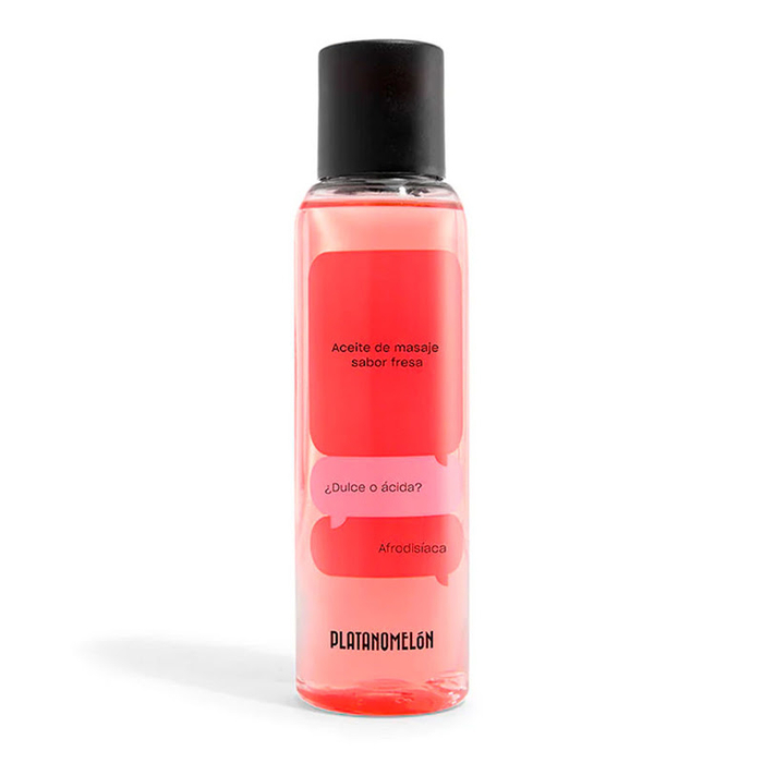 PLATANOMELÓN - Massage Oil - Strawberry - 100ml - 8436580289214