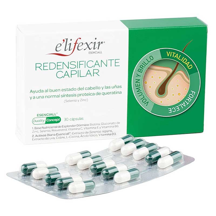 E'LIFEXIR - Hair Redensifying Hair & Nails Capsules - 30un - 8429449081845