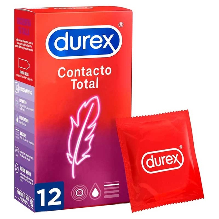 DUREX - Total Contact Super Fine Condoms  - 12un - 8428076000502