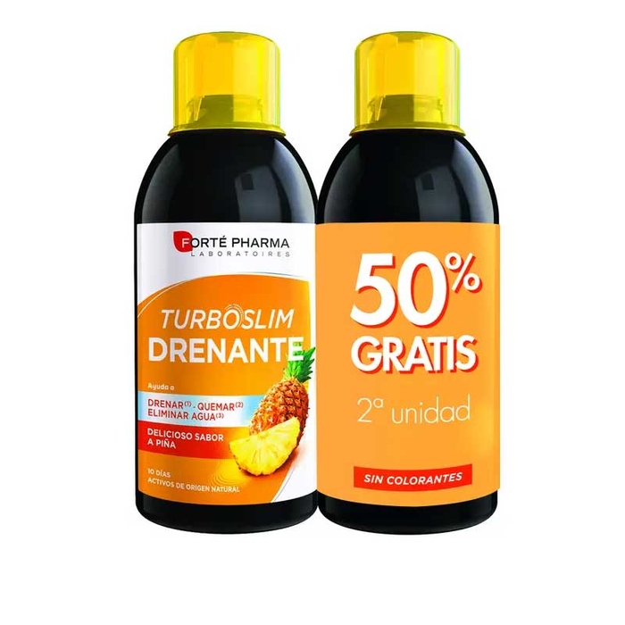 FORTÉ PHARMA - Turboslim Drenante Pineapple - 2x500ml - 8435373701285