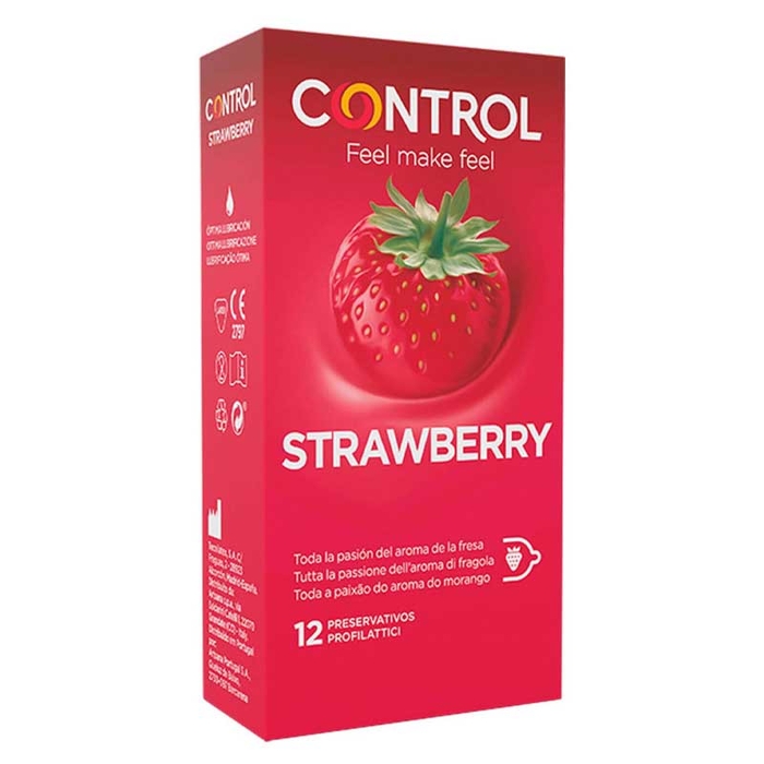 CONTROL - Strawberry Condoms - 12un - 8852961021868