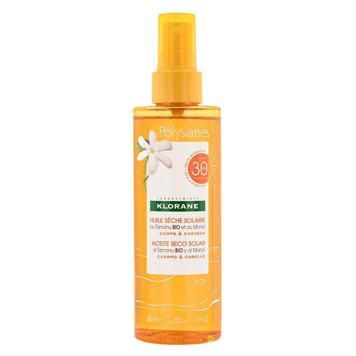 KLORANE - Polysianes Sun Dry Oil SPF30 - 200ml - 3282770206500