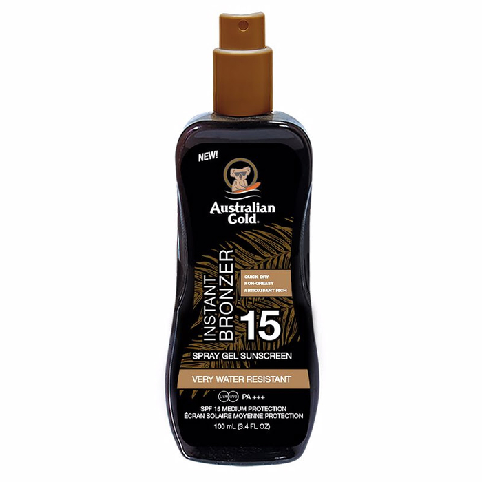 AUSTRALIAN GOLD - Instant Bronzer Spray Gel SPF15 - 100ml - 54402730423