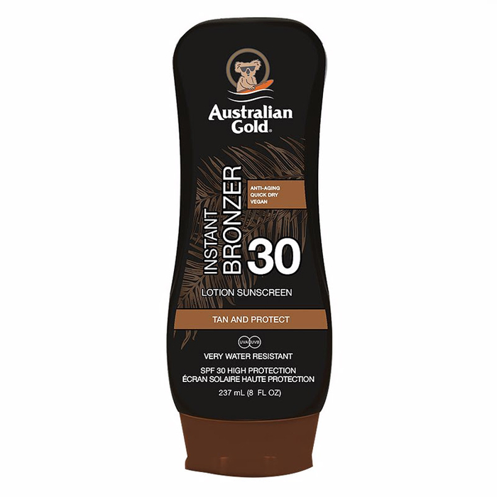 AUSTRALIAN GOLD - Instant Bronzer Lotion Sunscreen SPF30 - 237ml - 0054402730577