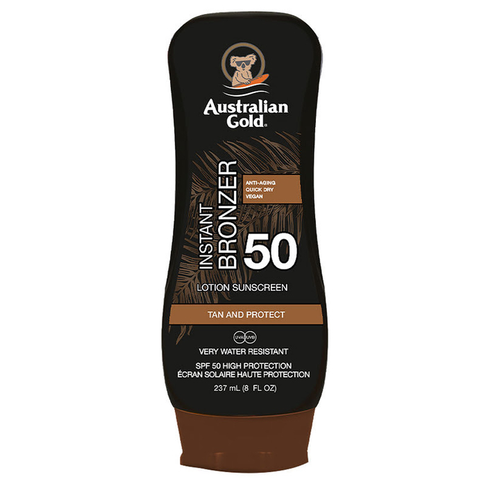 AUSTRALIAN GOLD - Instant Bronzer Lotion Sunscreen SPF50 - 237ml - 0054402730584