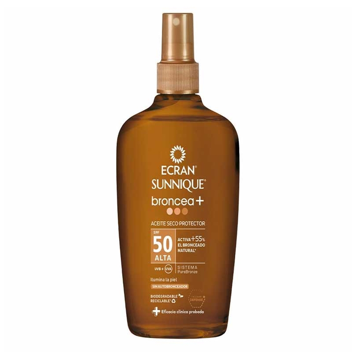 ECRAN - Sunnique Tan+ Dry Oil SPF50 - 200ml - 8411135480674